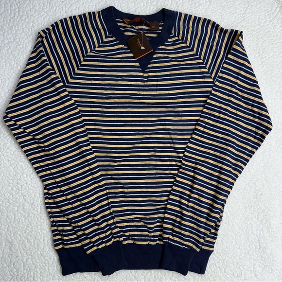 Vintage NWT Yves Saint Laurent 
Sportswear Striped Long Sleeve Shirt - Picture 1 of 11